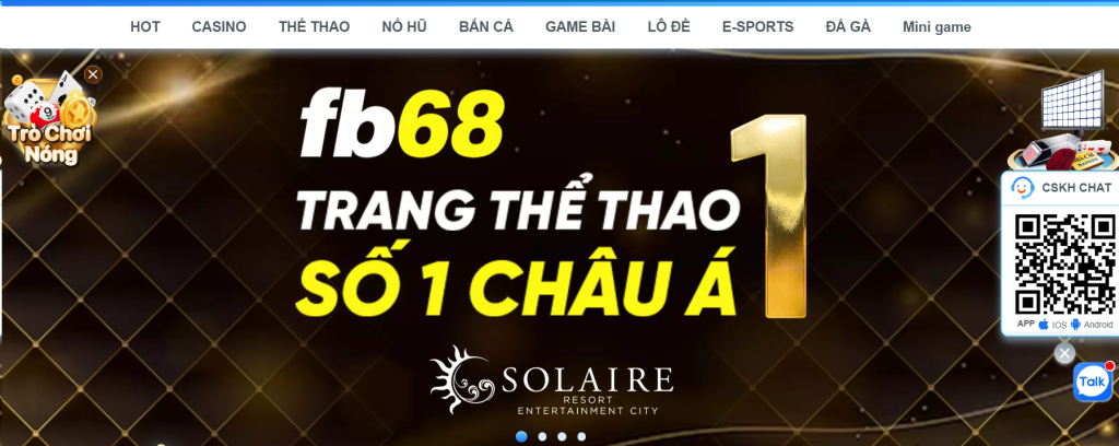 Giới thiệu tổng quát về nhà cái FB68